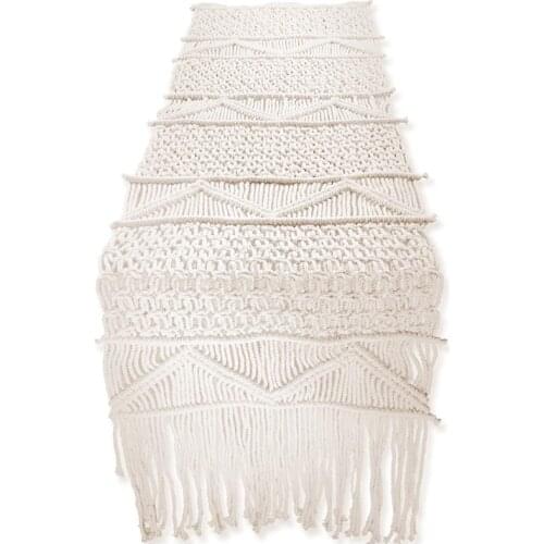 Macrame Table Runner (86Inch x 13Inch) Long Boho Table Runner Wedding Table Decor Bohemian Dining Room Style