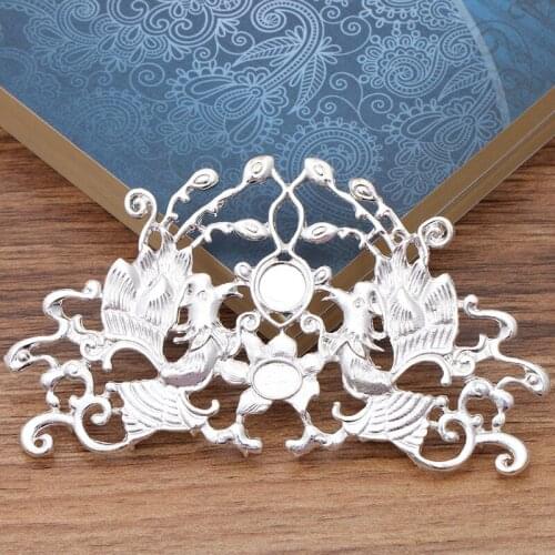 2 PCS 65*110mm Metal Zinc Alloy Gold/Silver Color Pendant Connectors DIY Accessories For Jewelry Making