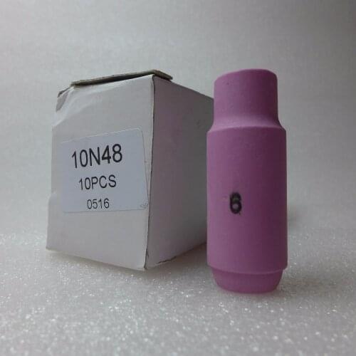 10N48 #6 TIG Alumina Ceramic Cup Nozzle, TIG Torch DB PTA WP-17 WP-18 WP-26 Series, 20PK