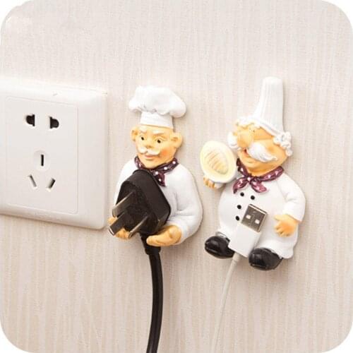 1pc Cartoon Socket Cable Storage Rack Hook Creative Cute Storage Rack plug Storage Shelf Home Decoration