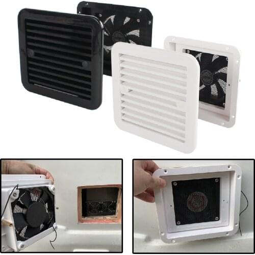 Wooeight 12V Exhaust Fan Fridge Vent With Fan For RV Trailer Caravan Side Air Outlet Ventilation Fan Car Replacement Accessories