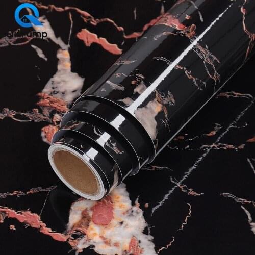 30CM Waterproof PVC Marble Wallpaper Contact Paper Wall Stickers Kitchen Bedroom Desktop Box DIY Self Adhesive Wrapping Stickers