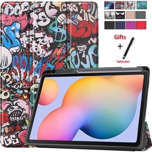 Protective Cover for Galaxy Tab S6 Lite 10.4 Inch 2020 Auto Wake/Sleep Trifold Stand Shockproof SM-P610 SM-P615 with Film