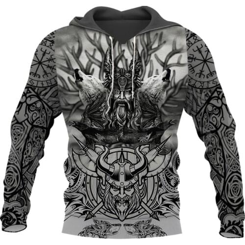 Tessffel Unisex Vikings Symbol Tattoo Viking Warriors NewFashion Harajuku MenWomen 3DPrint zipper/Sweatshirts/Hoodies/Jacket s12