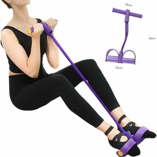 1Pc Rally device pull rope pedal pull rope leg Arm tension device multi-function sit-ups abdominal exerciser abdominal exerciser