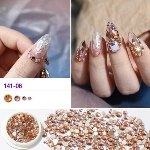 3D Nail Art Rhinestones Mixed Size Acrylic Diamond Nails Shiny Gemstone Crystal Stone Nail Art Decorations Nail Accessories
