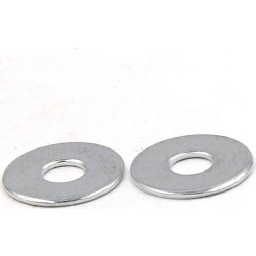 100Pcs M5 M6 M8 White Zinc Plated Large Flat Washer Carbon Steel Big Metal Gasket Meson Plain Washers