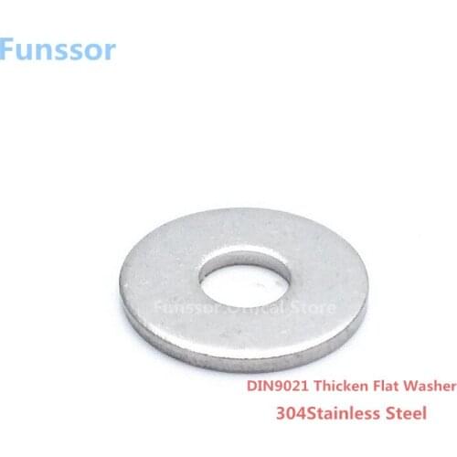 50pcs/lot 304 stainless steel flat gasket DIN9021 thicken flat washer M3/M8/M10 For DIY Prusa 3D Printer