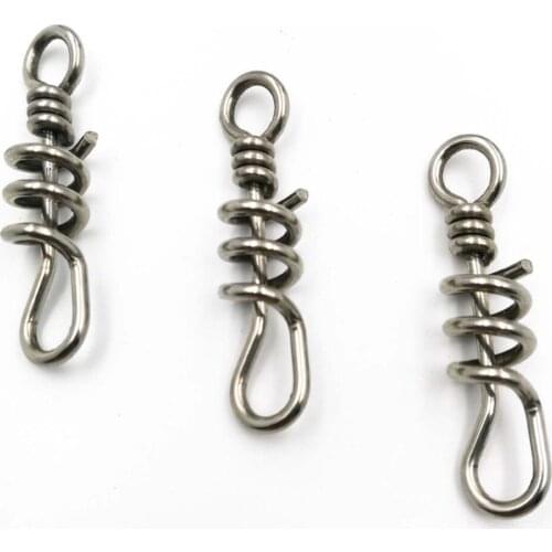 Shared With Fish 6Pcs Heavy Duty Corkscrew Swirl Fishing Swivel Lead Lures Clip Lure Quick Convenient Pin Rotary Connector 4.6cm