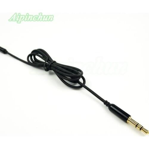 Aipinchun 3.5mm 3-Pole Jack DIY TPE Earphone Cable Headphone Repair Replacement Wire Cord Black