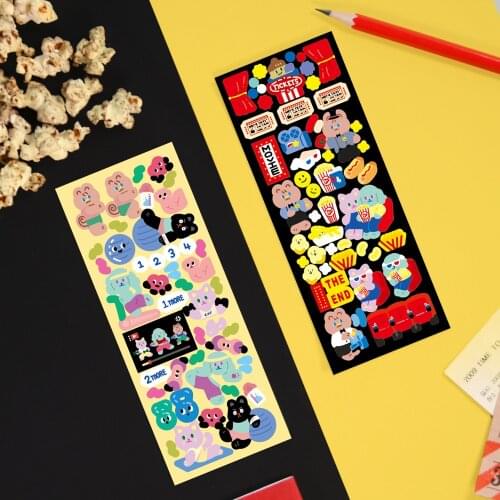 BULA Cartoon Cute Bear Anime Childrens Toys Sticker Scrapbooking Idol Card Skateboard Kawaii Stationery DIY Decorative Sticker