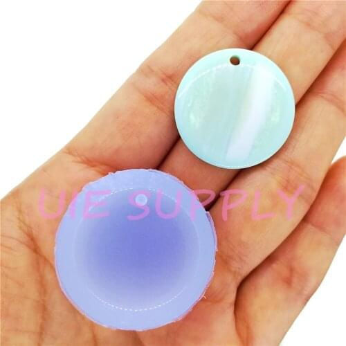BYL408U 24.7mm Round Earrings Silicone Mold for Resin Necklace Pendant Making Oven Safe Decoration Fondant ins Jewelry Making