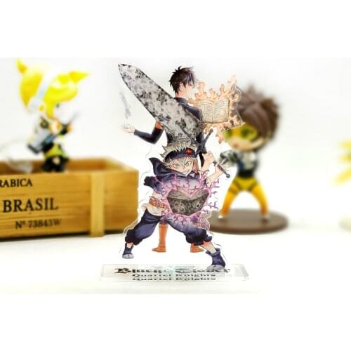 Love Thank You Black Clover Asta Yuno acrylic stand figure model plate holder cake topper anime jump