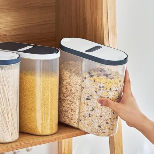 Whole Grains Sealed Cans Food Storage Boxes Grain Dispenser Household Kitchen Organizers Storage Nuts Plastic Containers