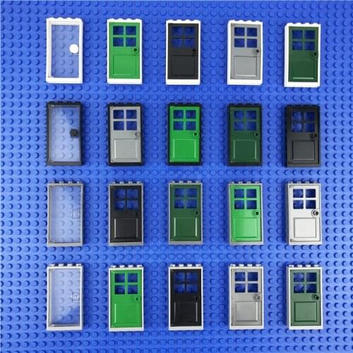 City House Parts Building Blocks Door Window Castle Hotel MOC Brick Assemble Friends Bricks Toys Children Compatible Accessories