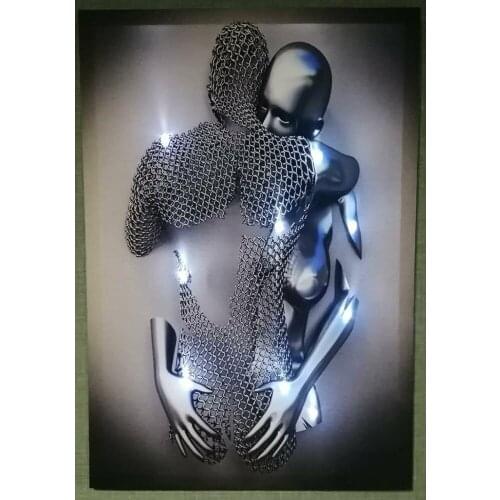 Canvas table leds metallic love wall decoration Fashion lighted table clamp style 45x60 cm # x27