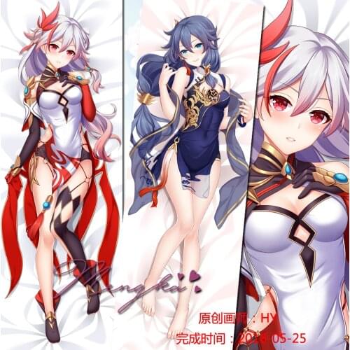 Honkai Impact 3 Fu Hua Game Dakimakura Hugging Body Pillow Case Otaku Pillow Long Cushion Cover Home Decor Cheongsam Series Gift