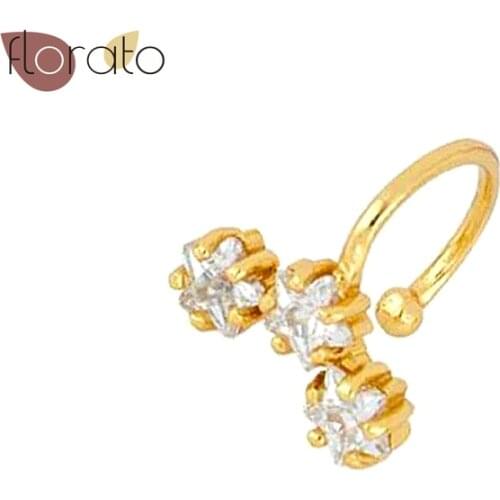 Exquisite Crystal Ear Clips 925 Silver That Can Be Worn Without Pierced Ears Fashion Jewelry Minimalist For Women Birthday Gifts