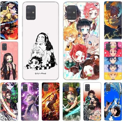 Kimetsu no Yaiba Cute Soft TPU Phone Case For Samsung A72 A52 A51 A71 A41 A31 A32 A42 A21S A11 A50 A70 A10 A20 A30 A40 A12 Cover