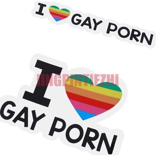 Creative Car Stickers I Love Gay Porn Sex LGBT Lesbian Funny Car Bumper Vinyl Sticker Bicycle Stickers Racing Stickers