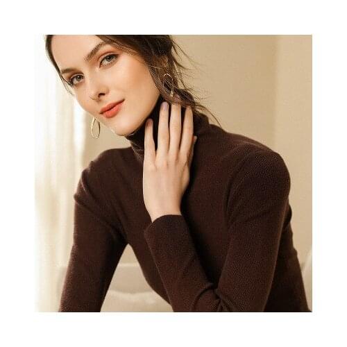 Soft Woolen Sweater Women Autumn Winter 2020 New Style Solid Color Fashion Slim All-Match Knitted Turtleneck Warm Women Sweater