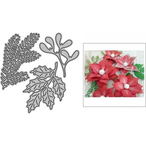 New Pine Needles Holly Leaf Plant Craft Embossing Mold 2021 Metal Cutting Dies for DIY Decorative Scrapbooking Album Card Making