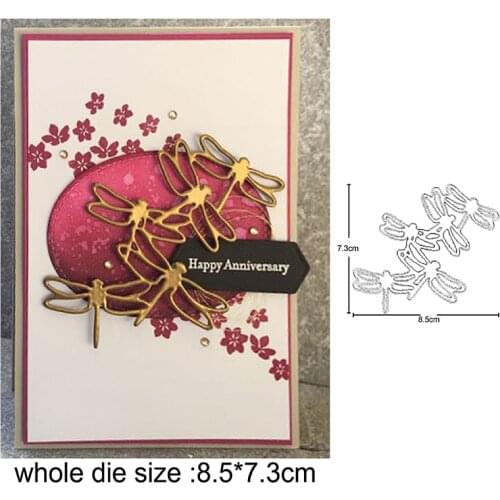 New dragonfly Animal Cutting Dies Stencils Scrapbooking Embossing DIY Crafts Paper Cards Album Decor Metal Dies Cut