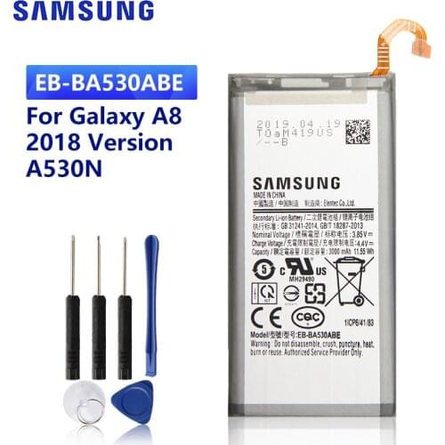 SAMSUNG Original Replacement Phone Battery EB-BA530ABE For Samsung Galaxy A8 2018 Version A530N SM-A530N 3000mAh Batteries