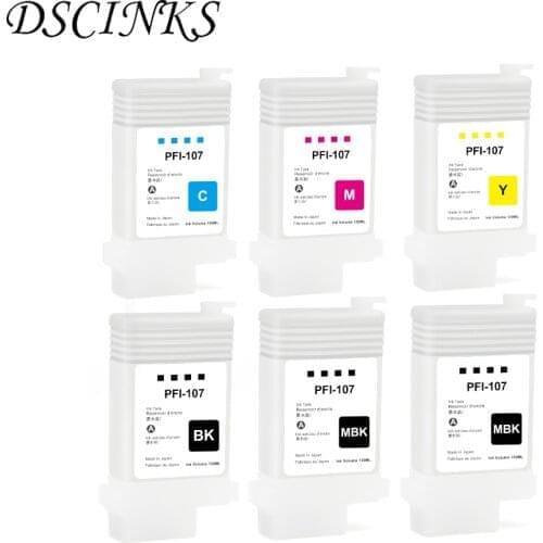 PFI-107 Refillable Ink Cartridge for Canon IPF670 IPF680 IPF685 IPF770 IPF780 IPF785 IPF-670 IPF-770 IPF 670 770 PFI107 PFI 107