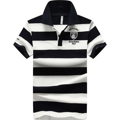 Short Sleeve Polo Shirts for Men Polo Shirt Cotton Summer Casual Business Classic Striped Poloshirt New Brand High Quality 97