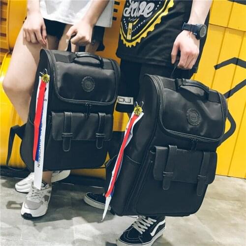 Mens backpack school bag women fashion trend simple high school students female new wild 15.6 computer bag campus bookbag