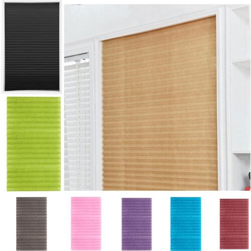Self-Adhesive Pleated Blinds Curtains Half Blackout Windows For Bathroom Balcony Shades For Living Room Home Window Door