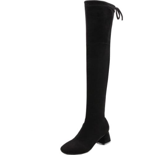 Big Size 9 10 11-19 thigh high boots knee high boots over the knee boots women ladies boots shoes woman winter boots women