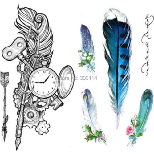 Wholesale 2000pcs New Temporary Tattoo Colorful Animals Ocean Series Flowers Fashion Literature Cute Fresh Body Tattoo Nontoxic