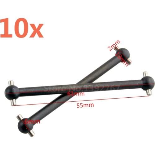 10Pieces RC Cars 02003 Dogbone 61mm 2pcs Spare Parts Upgrade Acessories For 1/10 R/C Model Car AMAX HSP Himoto