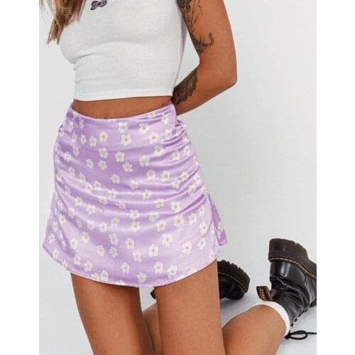 AIUJXK Summer Leopard Flower Print High Waist Casual Mini Skirt Women 2021 New Fashion Zipper Sexy Streetwear Bodycon Skirts Y2k