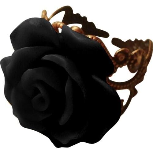 Vintage Resin Shopping Jewelry Rose Fashion Daily Birthday Gifts Home Casual Women Ring
