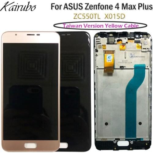 Best Full New Black & Gold For ASUS Zenfone 4 Max Plus ZC550TL X015D LCD Display Touch Screen Digitizer Glass + Frame Assembly