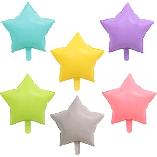 1pc 18 inch macaron five-pointed star aluminum foil balloon candy color wedding birthday party baby shower anniversary decoratio