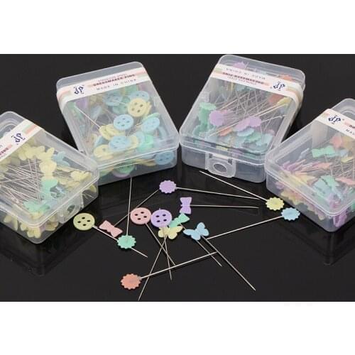 100Pcs colour Dressmaking Pins Embroidery Patchwork Pins Accessories Tools Sewing Needle DIY Sewing Accessories Stainless Steel