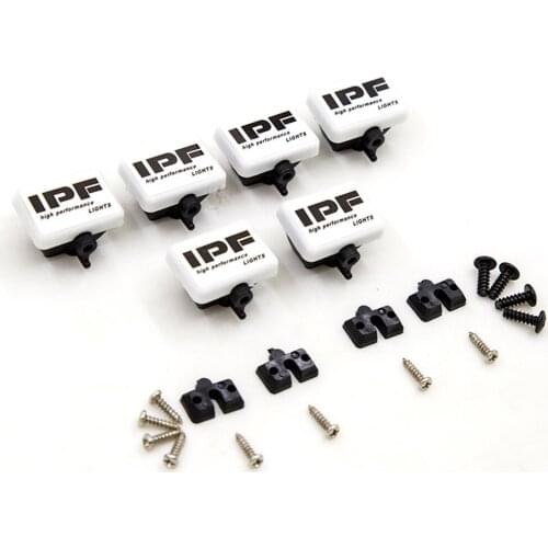 4PCS Square Lampshade Set for 1/10 RC Crawler Car 5mm LED Spotlight Light DIY Lamp Cup Modification Kit