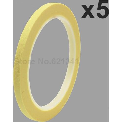 5Rolls Yellow 6mm x 25m Draping Tape Pattern Making Supplies Masking Tape & Nail Art Tape Free Shipping