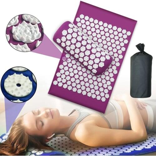 Acupressure Massage Mat Shakit Mat Relieve Back Neck Foot Pain Spike Mat Kuznetsovs Applicator Back Massager Cushion Yoga Mat