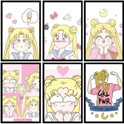 Anime Cartoon Moon Wall Art Home Decor Canvas Painting Art Nordic Prints Modular Decoration Kids Room Poster Home Decor Modern