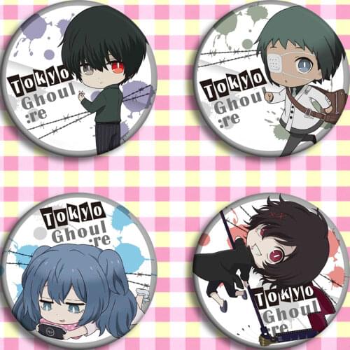 Brdwn Tokyo Ghoul Sasaki Haise Kirishima Touka Shuu Tsukiyama Cosplay Badge #B