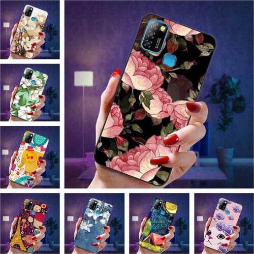 For Infinix Smart 5 Case Relief Soft TPU Silicone Painted Phone Cases for Infinix Hot 10 Lite Shockproof Cover Coque Hot10 Lite