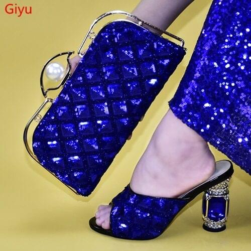 Doershownew beautiful Italian Shoes With Matching Bag High Quality Italy Shoe And Bag set For wedding and party!HAB1-4