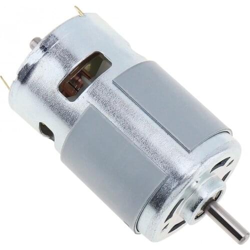 Practical 12-24V 775 DC Motor High-speed Large Torque Motor with Ball Bearing for DIY Model Car / Small Drill Micro-machine