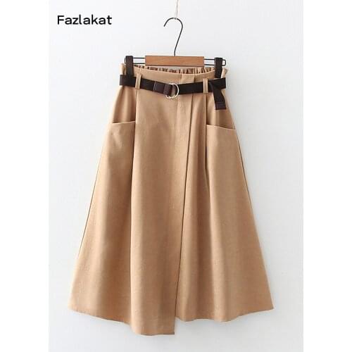 FAZLAKAT Women's Midi Skirts