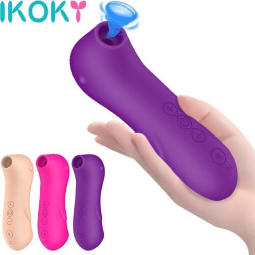 IKOKY Clitoris Vagina Stimulator Sex Oral Licking Clit Sucker Vibrator Nipple Sucking Sex Toys for Women Tongue Vibrating